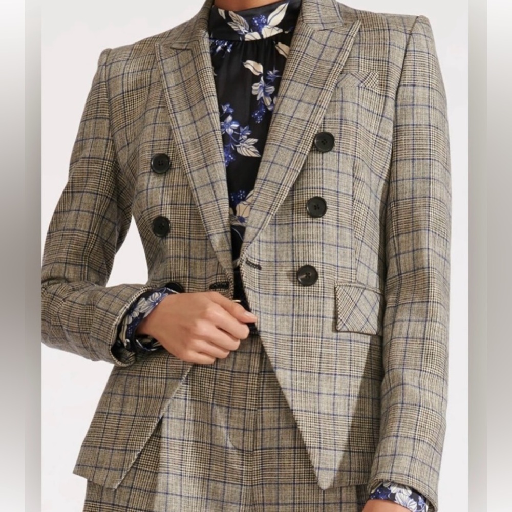 Veronica Beard Plaid Miller Dickey Blazer Jacket - Size 4